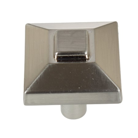 Gliderite Hardware 7/8 in. Satin Nickel Pyramid Cabinet Knob, 10PK 5746-SN-10